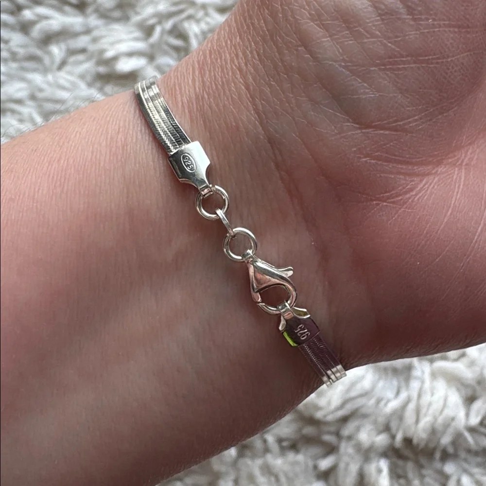 Sterling‎ Three Heart Bracelet